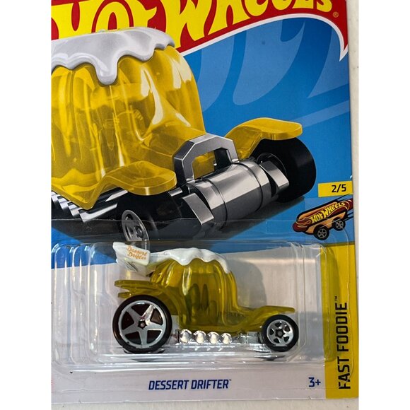 Hot Wheels Dessert Drifter 2024 Fast Foodie 2/5 Yellow Diecast Car NOC - Picture 3 of 6